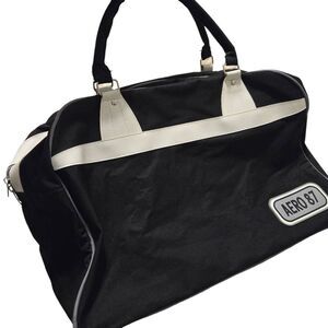 Vintage Aeropostale Black And White Canvas Duffle Bag